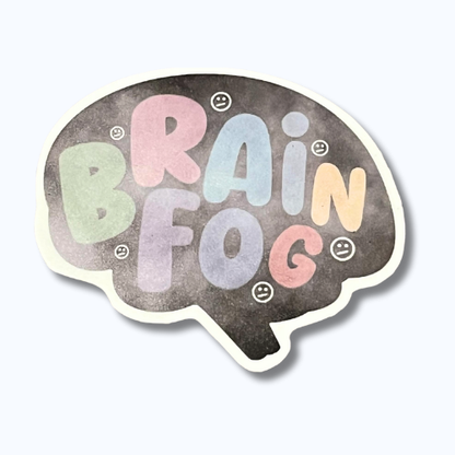 Brain Fog Sticker - Mental Health Support for Journals, Laptops, and Self-Care. Great for Mental Health Awareness and Unseen Disabilities