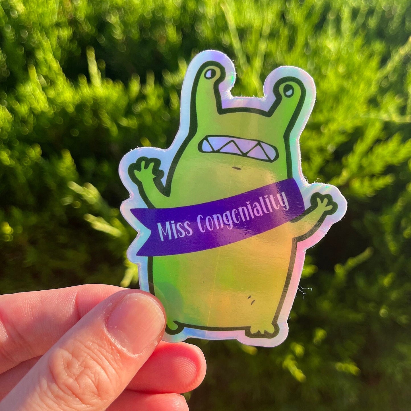 Vinyl Sticker Miss Congeniality Alien Fun and perfect for yourself, your kids, and their friends
