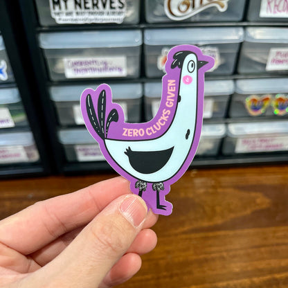 Zero Clucks Given Boho Style Stickers | Funny Chicken Stickers | Chicken SVG